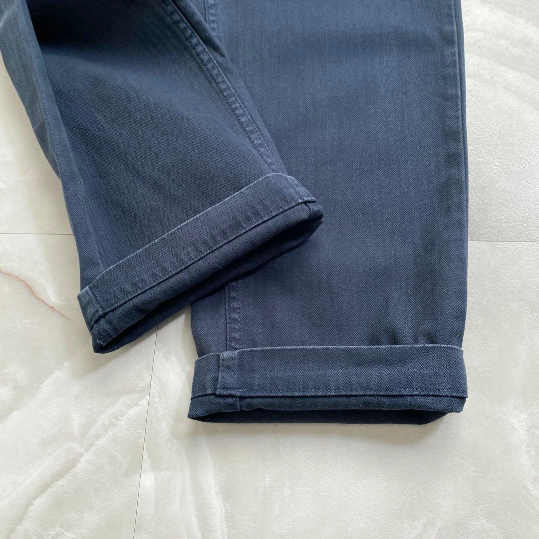 A18025 ナイジェルケーボン ネイバルダンガリーパンツ ネイビー W30