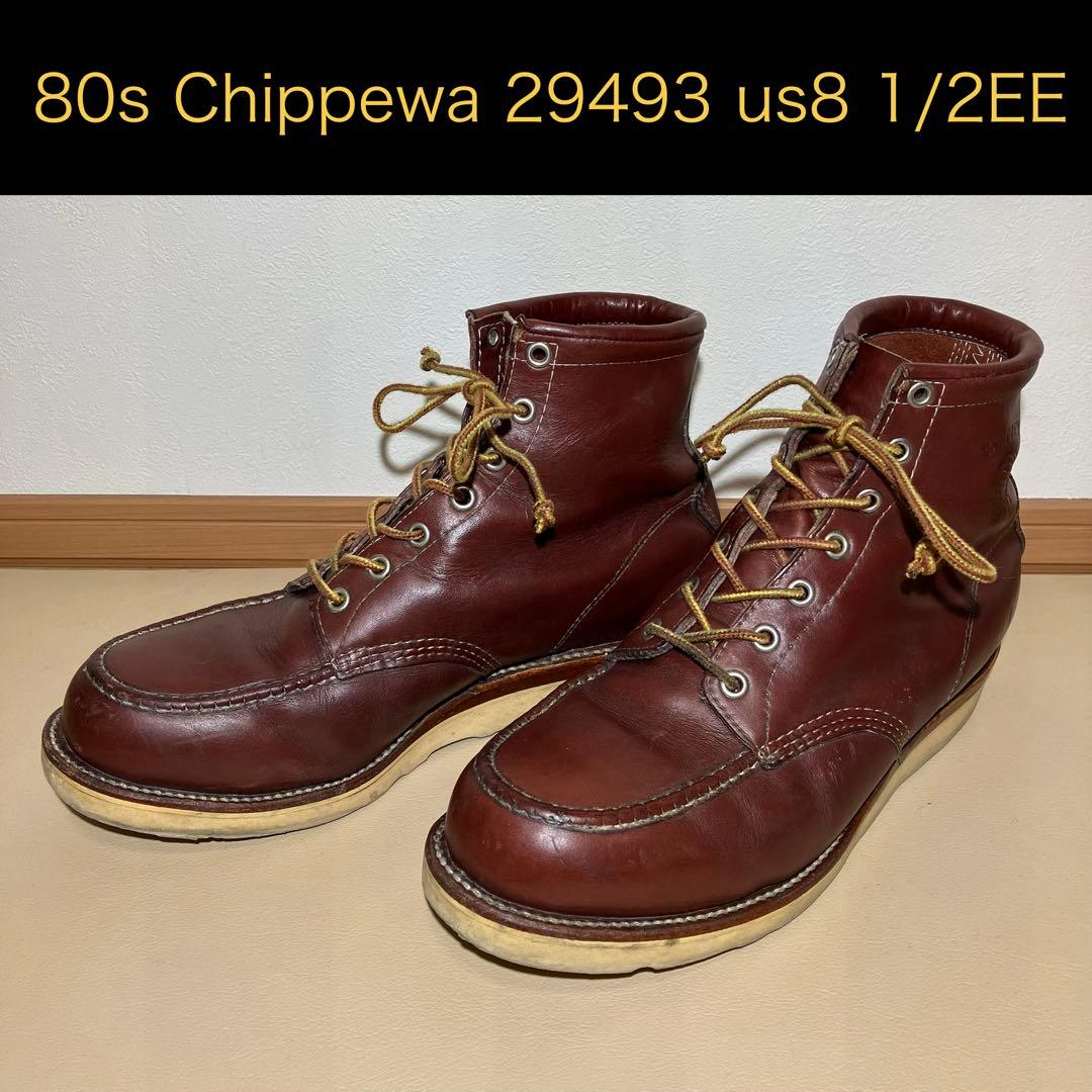 チペワ 80s 29493赤茶 6インチモックトゥUS8 1/2EE