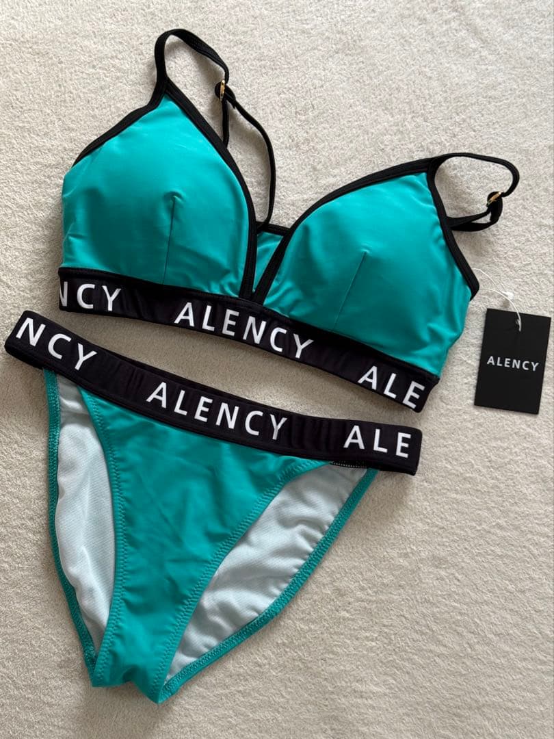 【新品】アレンシー ALENCY ロゴビキニ トライアングルビキニ アクア