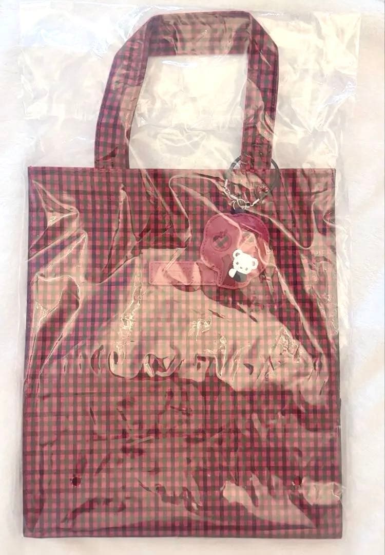 【匿名配送】ファミリア トートバッグ 大 ファミリアチェック 赤