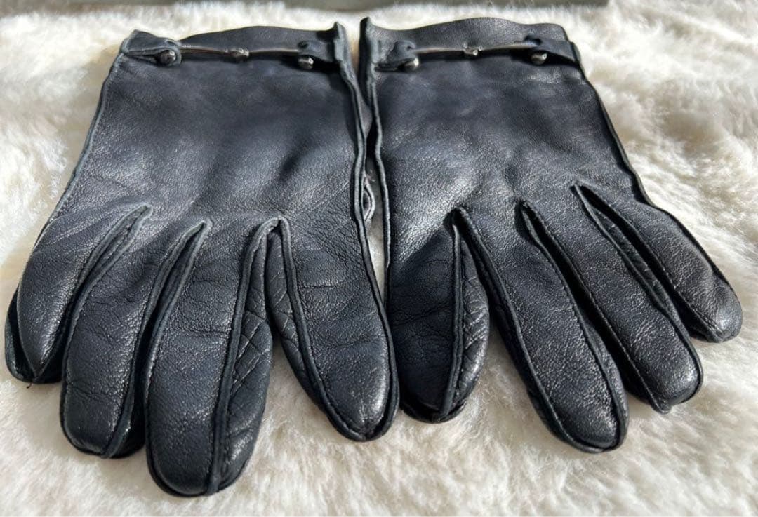 す*ん様 美品✨GUCCI レザー 手袋 グローブ レディース ブラック