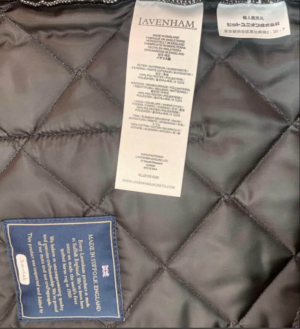【未使用】LAVENHAM ラベンハム キルティングベスト　ブラック 38