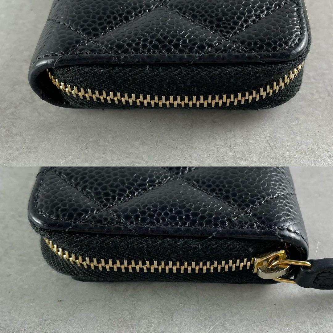 極美品 Gカード付✨CHANEL クラシック ジップパース キャビアスキン