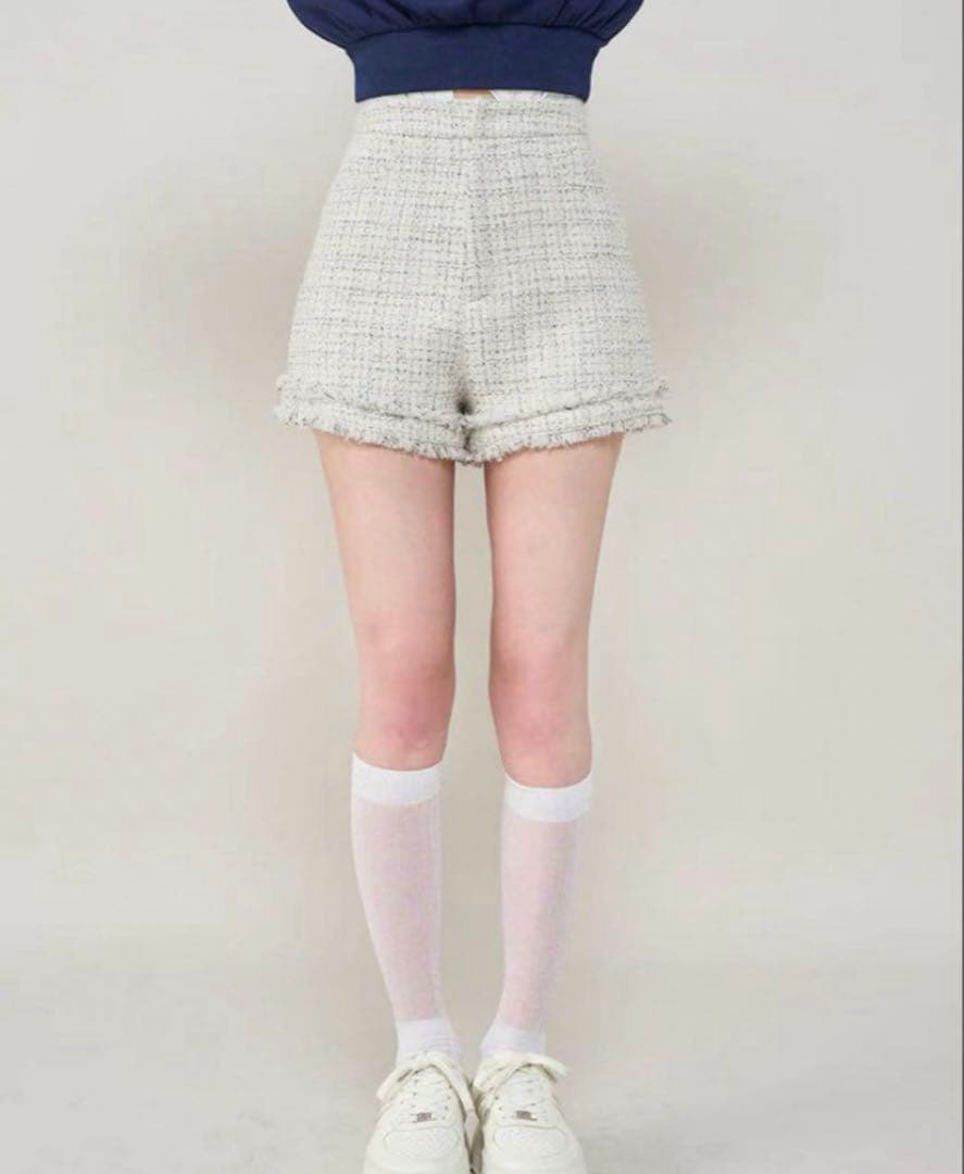 Darich コンパクトフリンジツイードショートパンツ　M 新品タグ付き