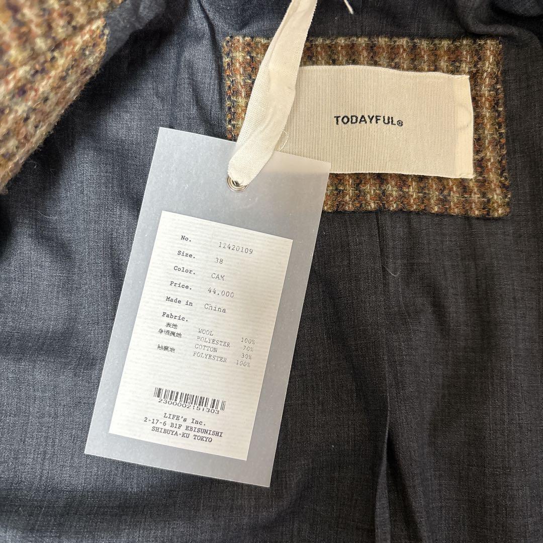 ジャケット・アウター todayful Wool100% Check Jacket