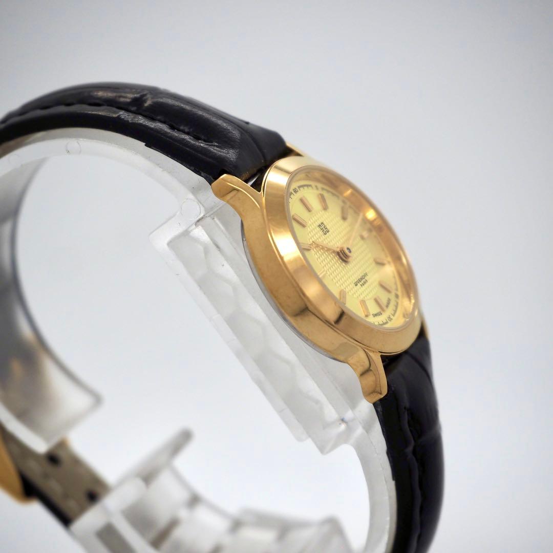 649 稼働 GIVENCHY 新品ベルト レディース 時計 ゴールド ブラック