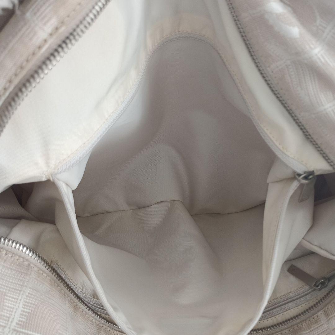 ベージュ チェック柄 トートバッグ