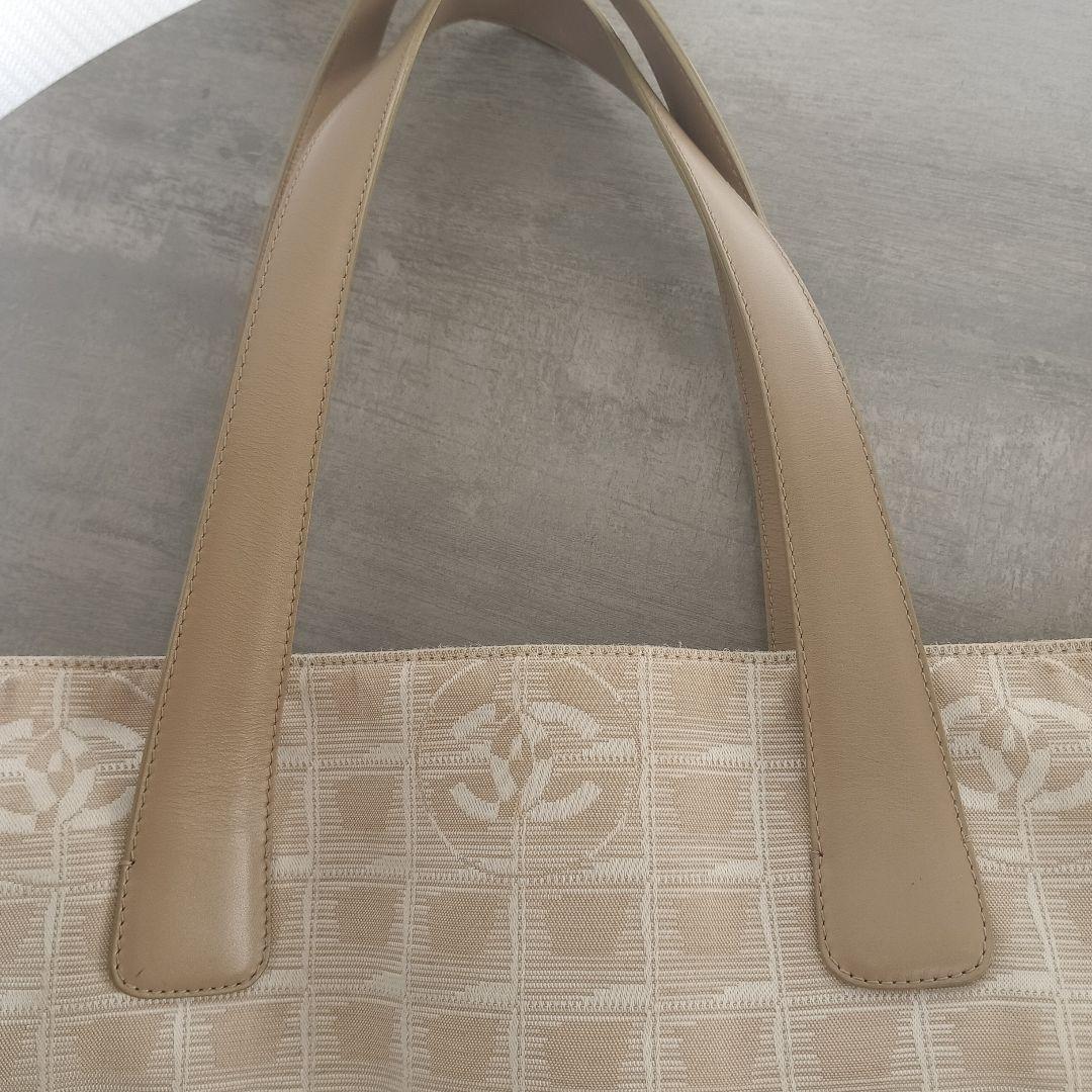 ベージュ チェック柄 トートバッグ