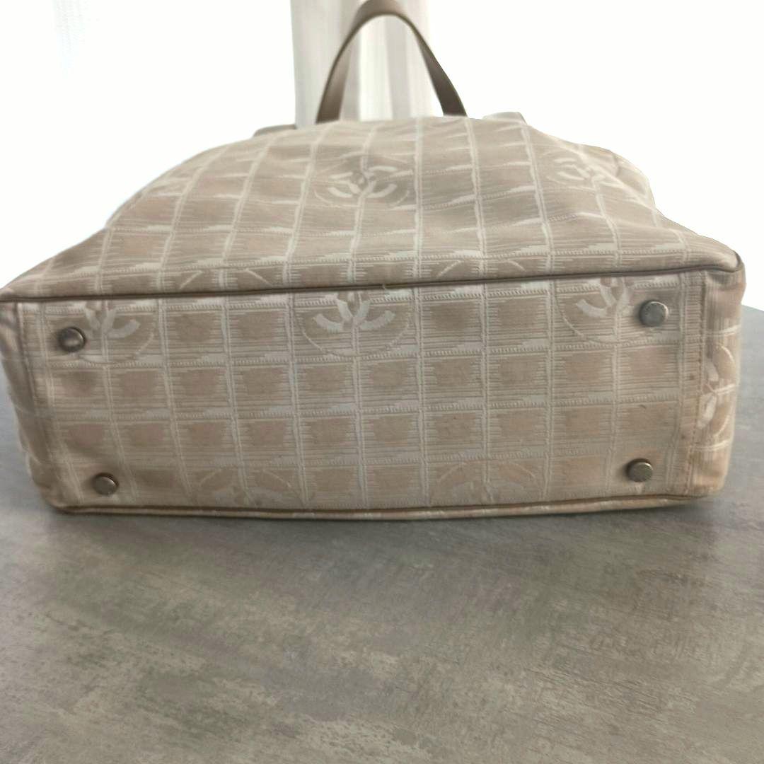 ベージュ チェック柄 トートバッグ