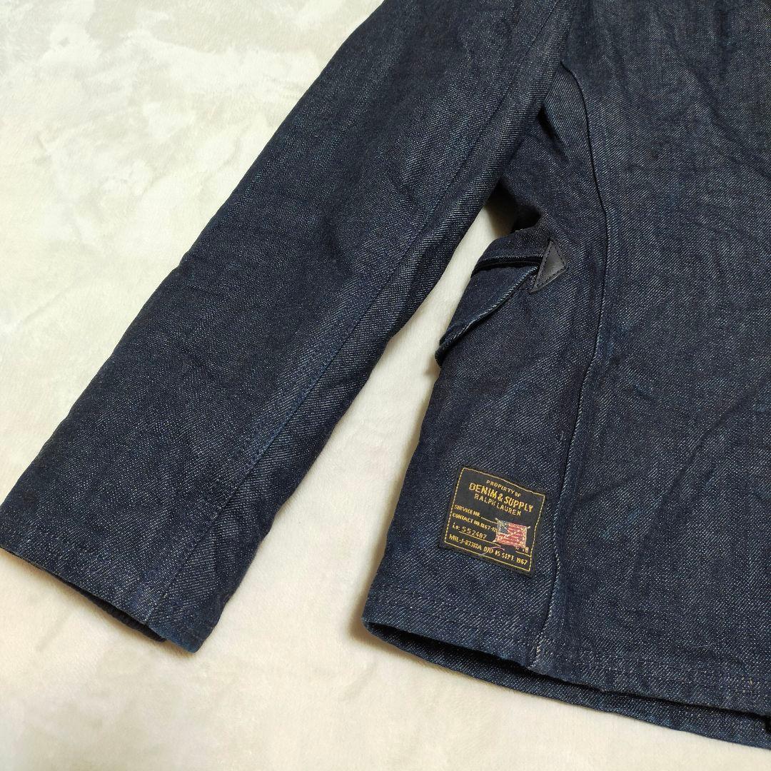 美品　RALPH LAUREN　ショールカラーデニムピーコート