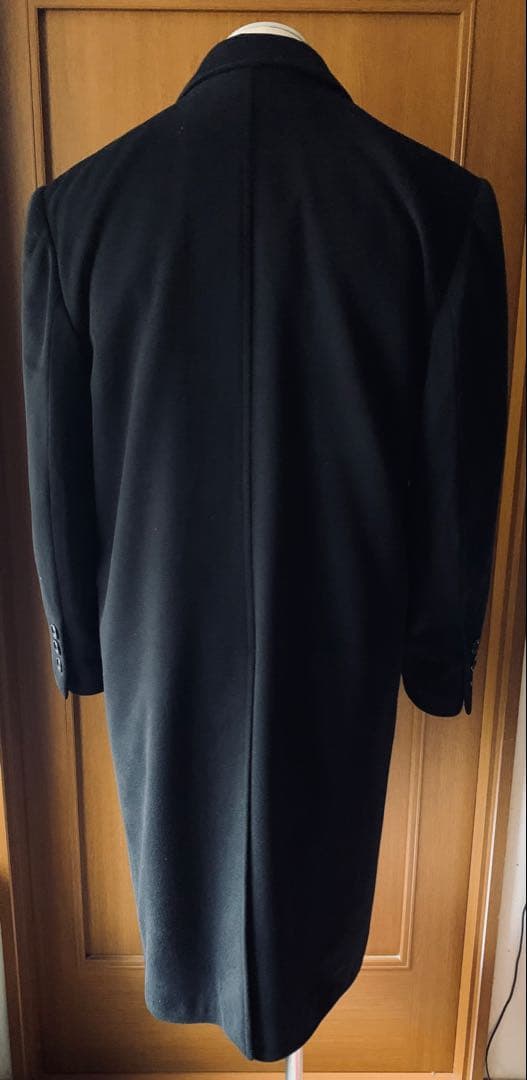 PIERO MASSA. ヴィンテージ　クラシックカシミアコート　伊製　黒