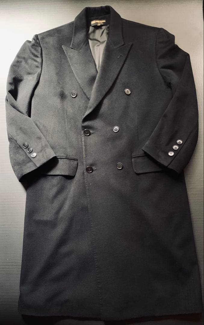 PIERO MASSA. ヴィンテージ　クラシックカシミアコート　伊製　黒