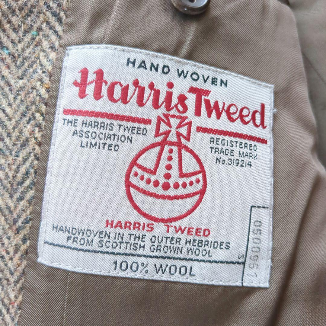 メンズビギ ハリスツィード テーラードジャケット ヘリンボーン L マルチカラー