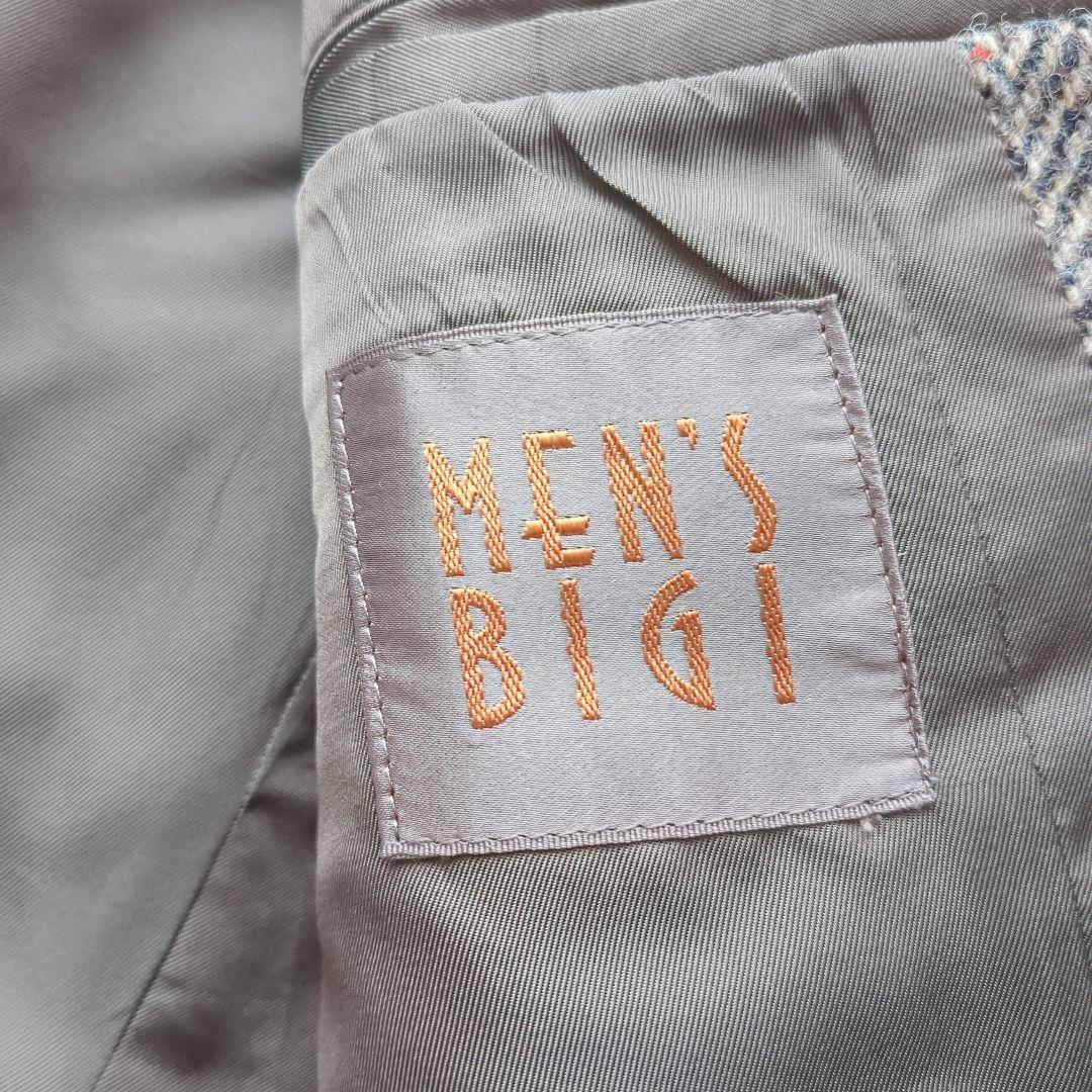 メンズビギ ハリスツィード テーラードジャケット ヘリンボーン L マルチカラー