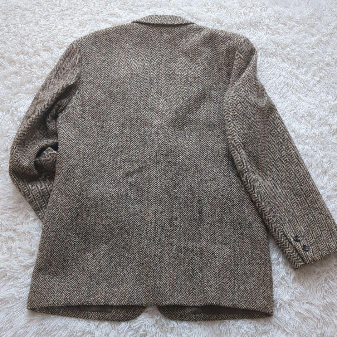 メンズビギ ハリスツィード テーラードジャケット ヘリンボーン L マルチカラー