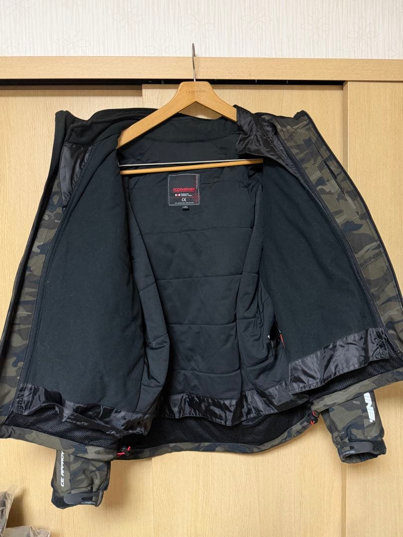 美品 コミネバイク用 ジャケット プロテクトソフトシェルウィンターパーカー5XL