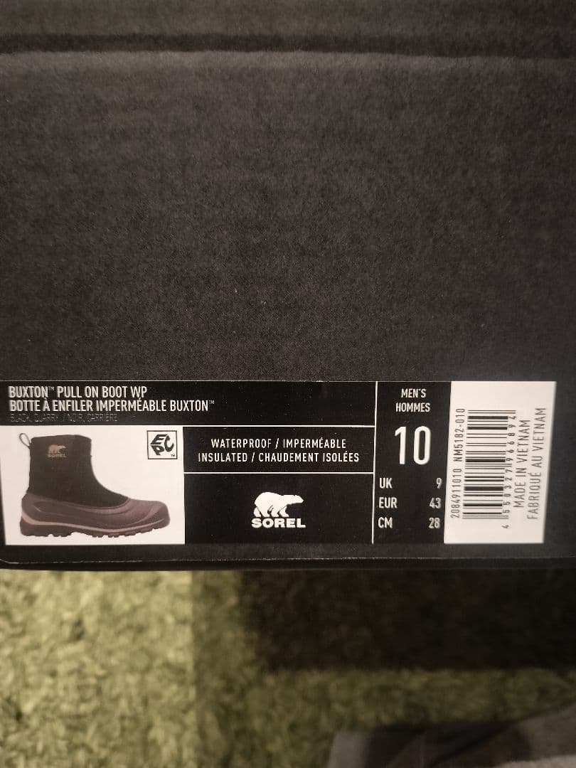 【美品】SOREL バクストン プルオンブーツ Black 28.0