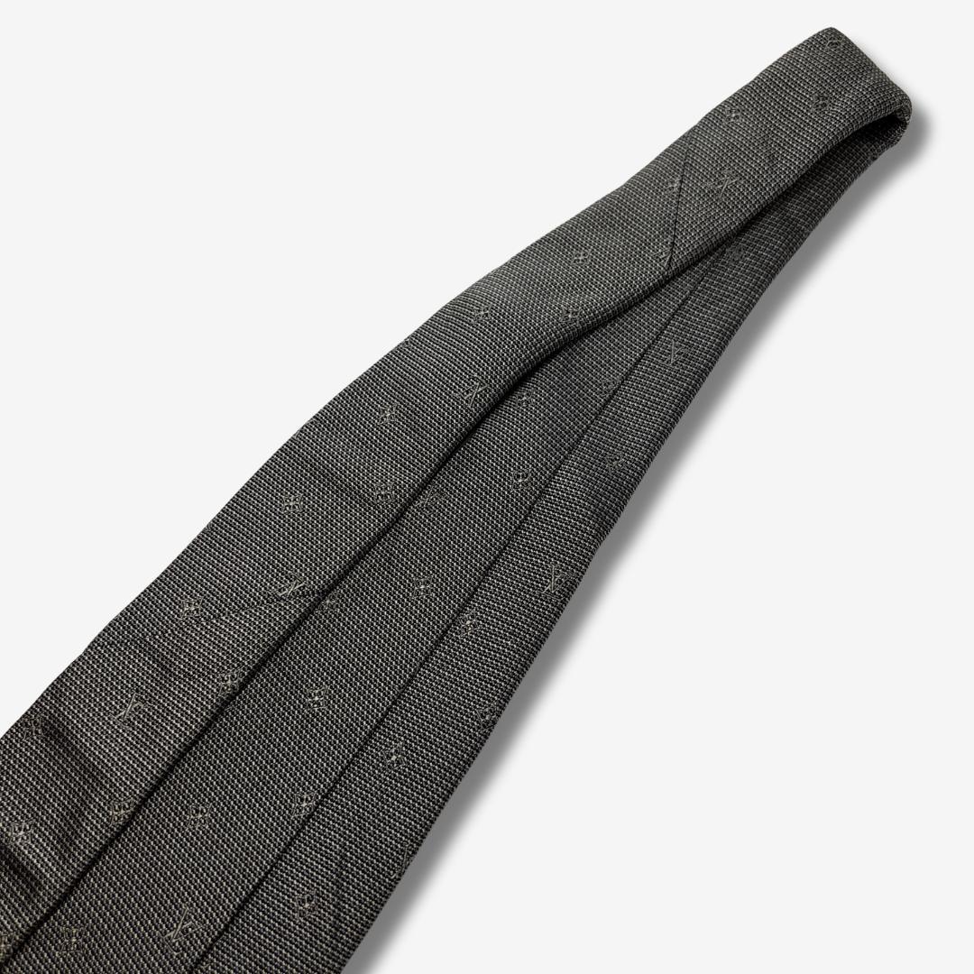 LOUIS VUITTON シルクネクタイ モノグラム柄 グレー