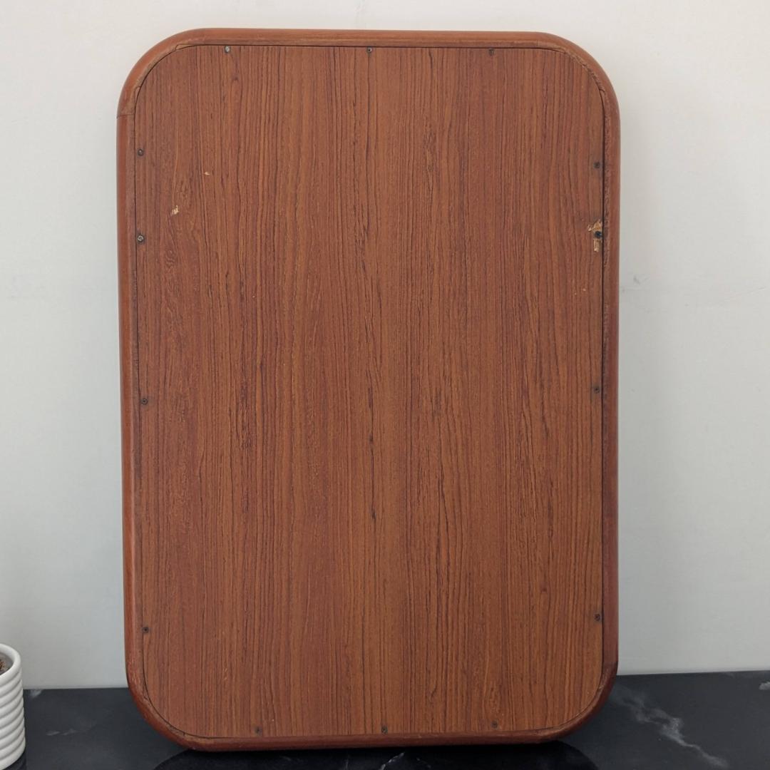 ヴィンテージ ウッドフレーム ミラー 木製 置き鏡 立て掛け鏡 無垢 チーク材