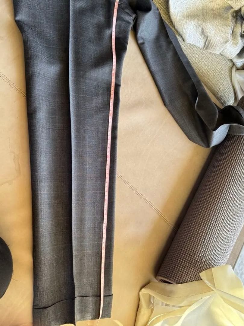 Ermenegildo Zegna グレー×ブラウンビジネススーツ　スリーピース