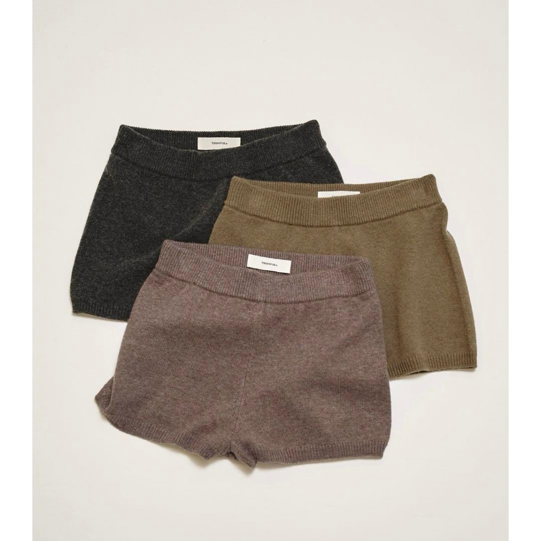 【完売】TODAYFUL Cashmere Knit Bloomer オリーブ