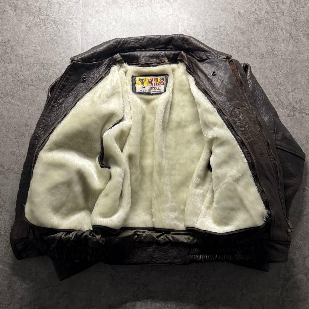 【90s vintage】フライトジャケット　L A-2 シープスキン　裏ボア