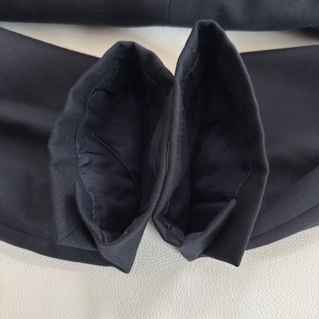 バーバリー[銀ボタンXLサイズ]テーラードジャケット 紺ブレ 裏地ホースロゴ