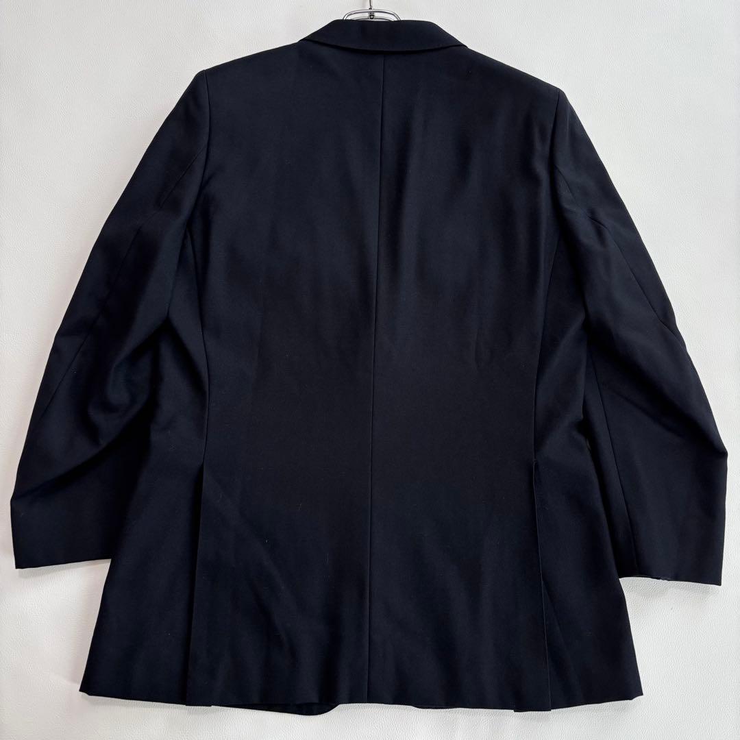 バーバリー[銀ボタンXLサイズ]テーラードジャケット 紺ブレ 裏地ホースロゴ