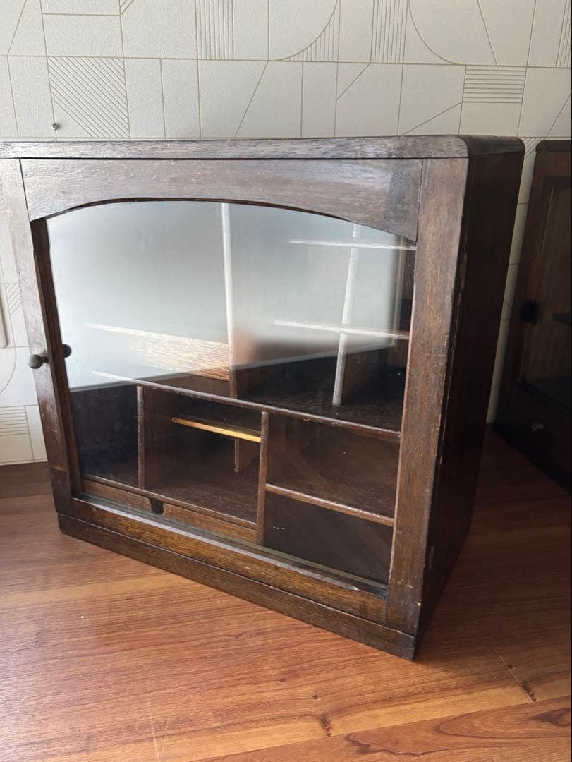 な*な様 古道具　アンティーク　卓上　ガラスキャビネット