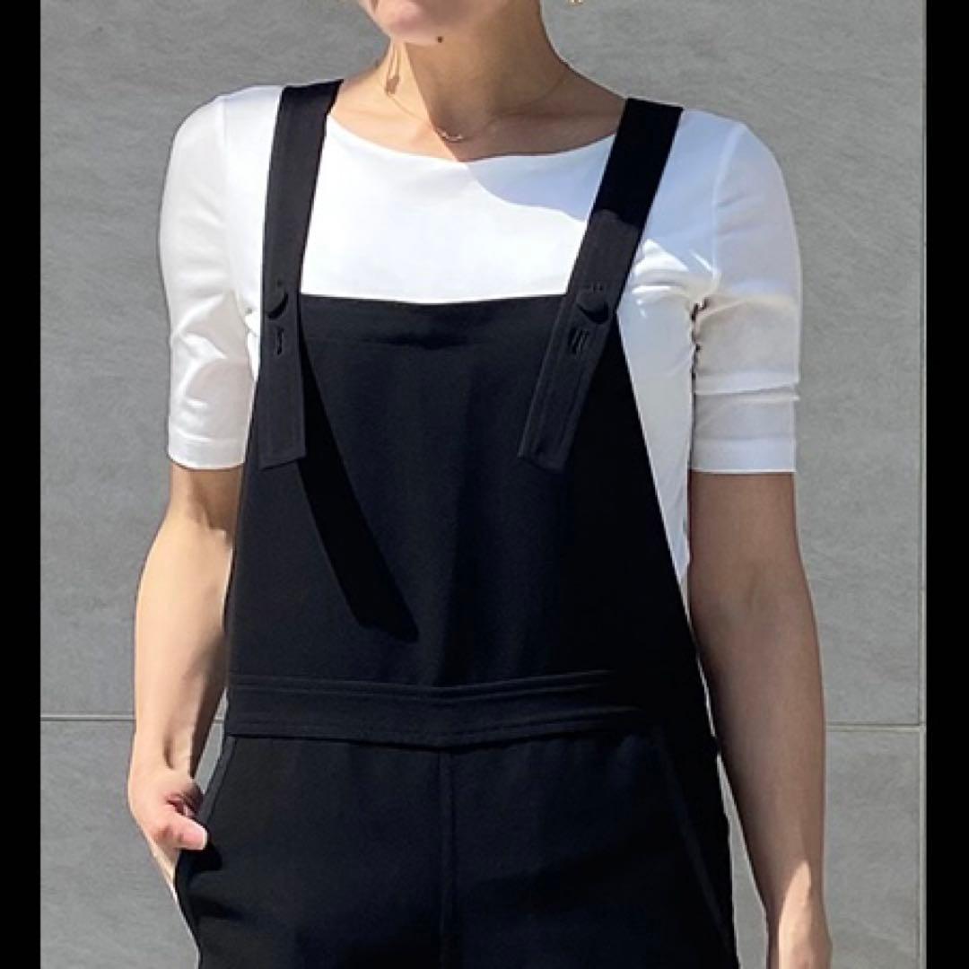 【タグ付き・未使用・完売商品！】JENNE 美シルエットサロペット 黒 Ｌ