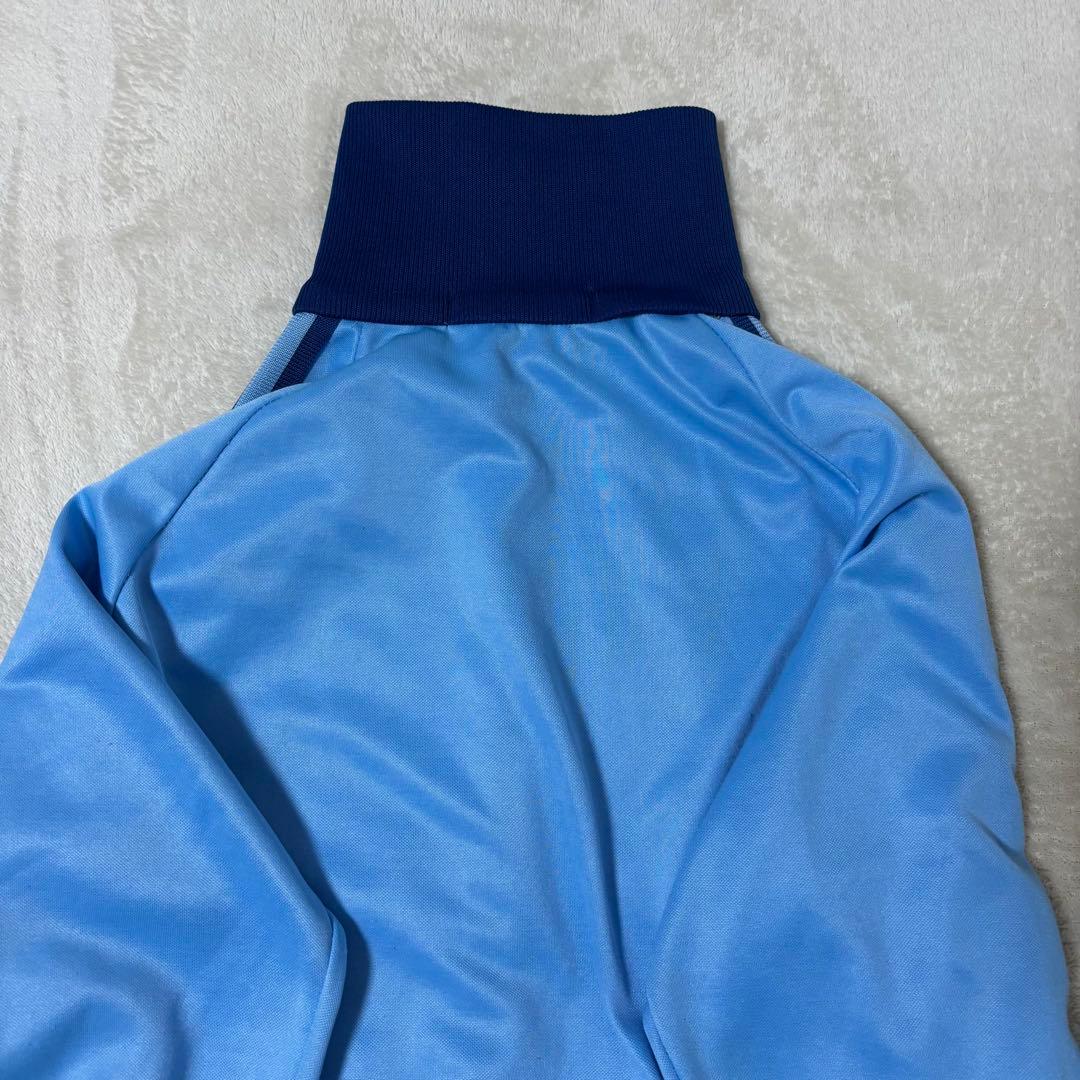 アディダス 80s ビンテージ　トラックジャケット トレフォイルロゴ　水色