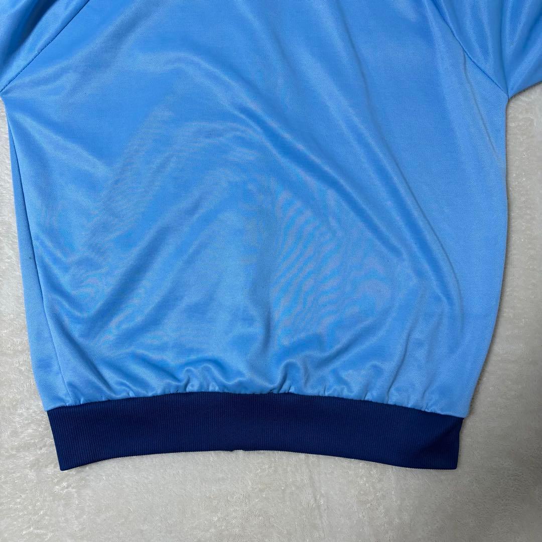 アディダス 80s ビンテージ　トラックジャケット トレフォイルロゴ　水色