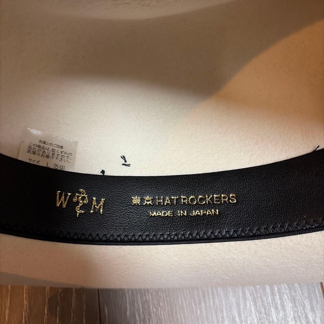 WACKO MARIA ホワイトフェルトハット ブラックリボン