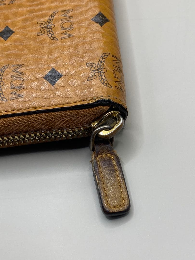 MCM ロゴプリント 長財布 ブラウン