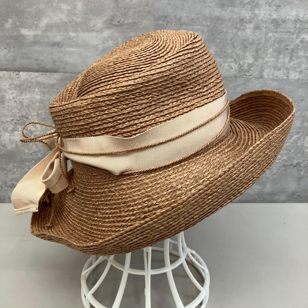 ヘレンカミンスキー 麦わら帽子 ラフィアハット ハット 帽子 リボン 小物