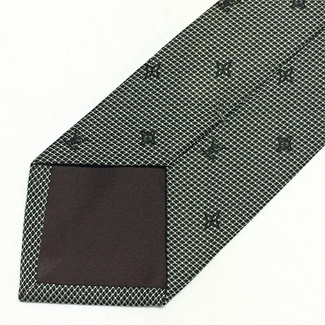 未使用級 ルイヴィトン Louis Vuitton ネクタイ ブラック系 LV柄
