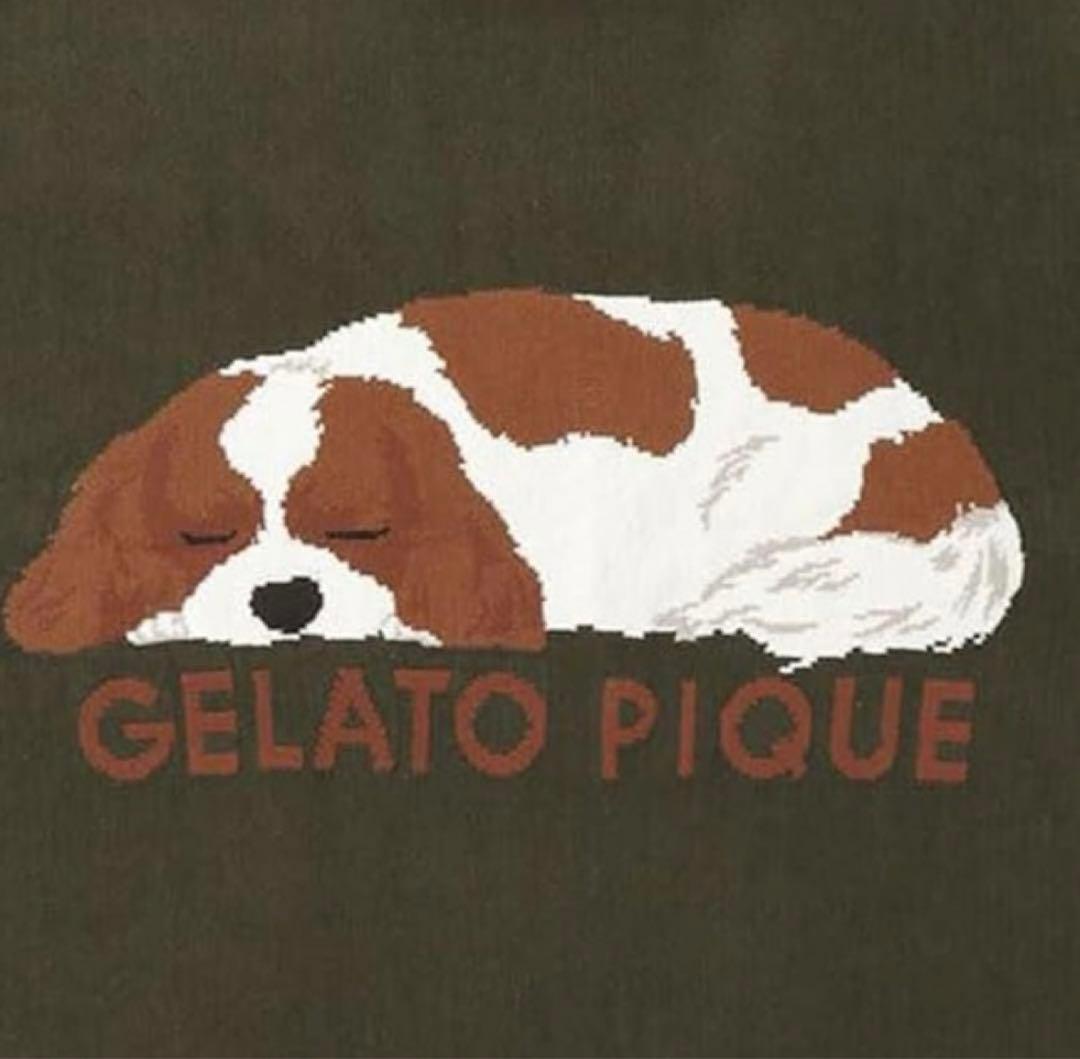 ジェラートピケ　ジャガードブランケット　キャバリアSLEEPING DOG