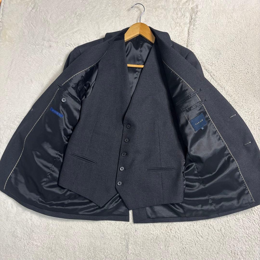 使用感少なめ 美品 TAKAQ ビジネススーツスリーピース Mサイズ 洗濯可