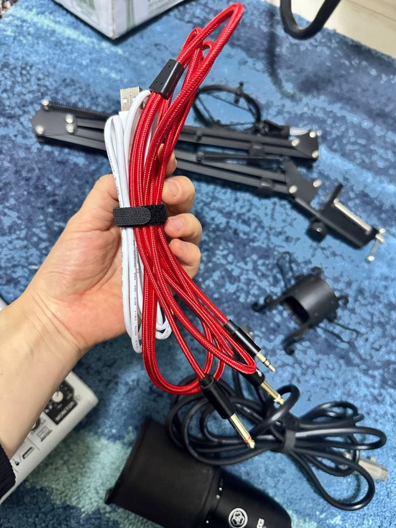 配信セット　AG03、AKG P120、マイクスタンド・ケーブルセット