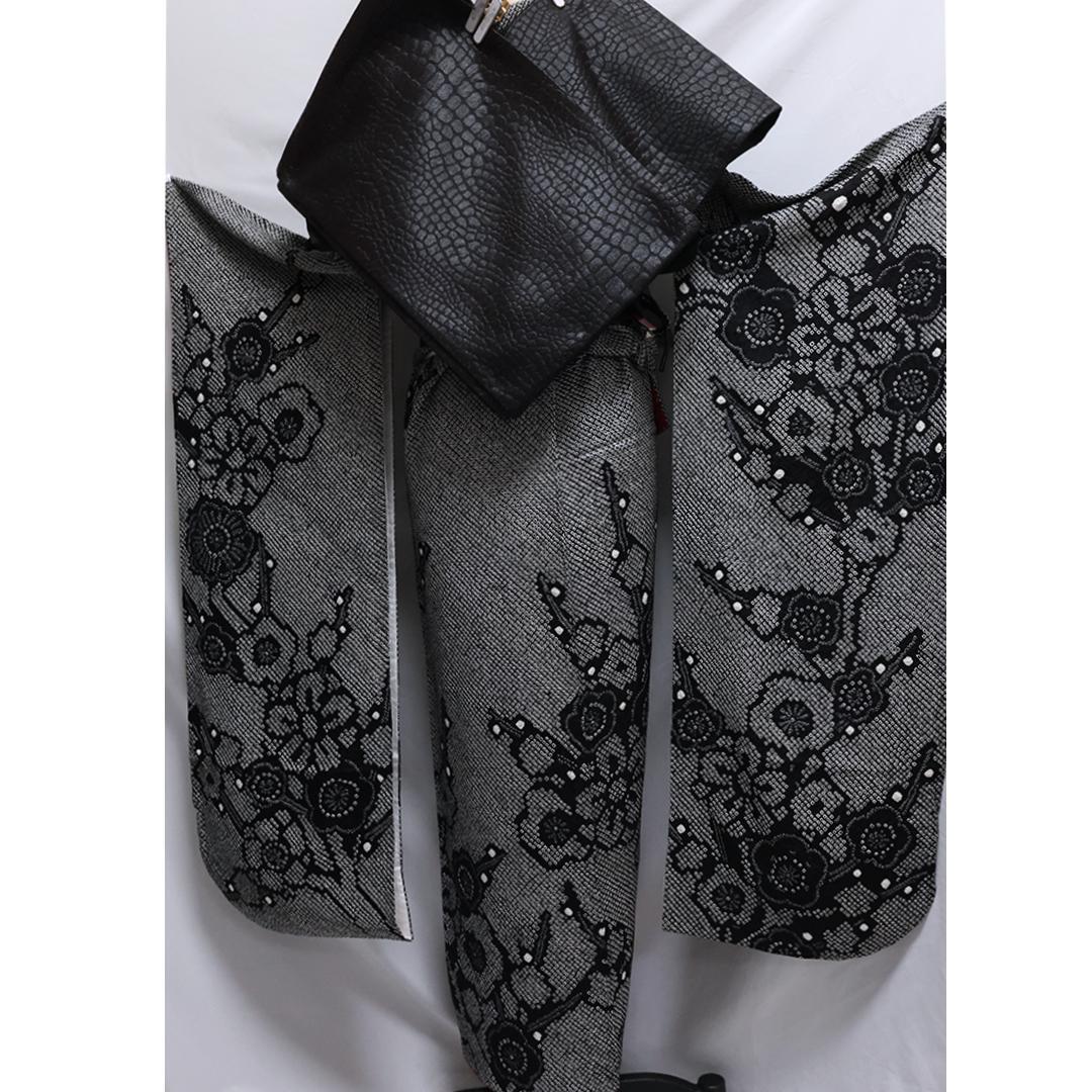 【極美品！】新古品◆ 振袖6点セット ◆総絞り丈160cmフルセット黒44Sb