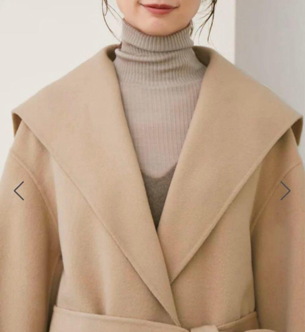 【ROPEロペ】リバーメルトンセーラーカラーショートフォルムコート