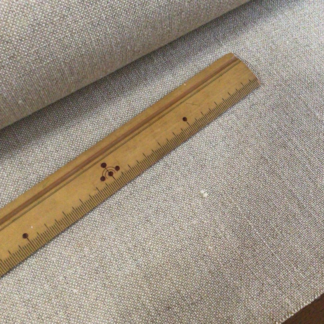 絵画用ロールキャンバス　麻100 % 未加工　幅115cmx369cm耳付　厚い