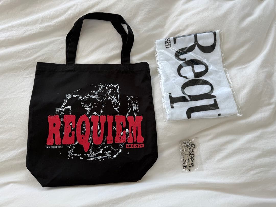 REQUIEMトートバッグ、ストラップ 、タオルKESHI Keshi