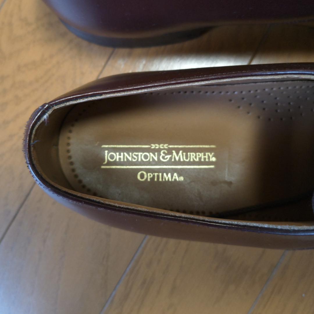 美品リカラー済 キャップトゥ ジョンストン＆マーフィー ブラウン 10　USA製