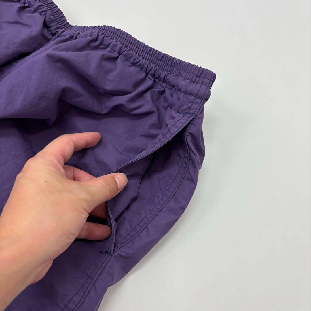 25ss 良品 ワコマリア ナイロン ボード ショーツ 刺繍 パープル XL