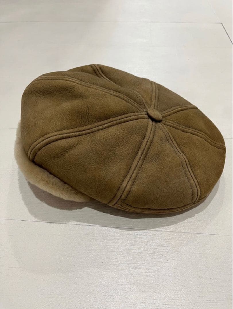 Margiela 09aw ブラウン スエード キャスケット　ベレー帽