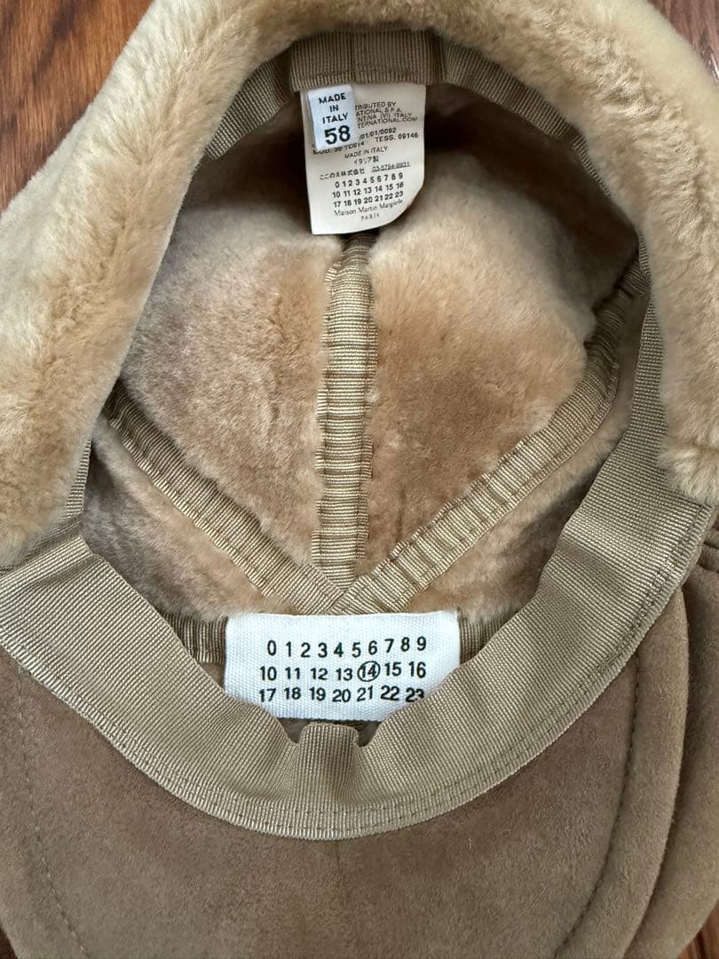 Margiela 09aw ブラウン スエード キャスケット　ベレー帽