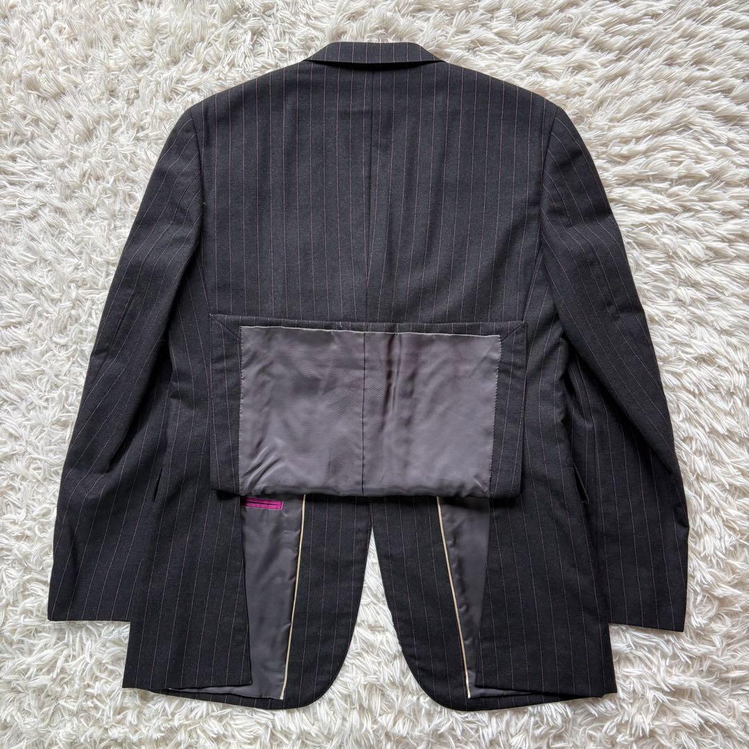 美品 ポールスミスコレクション スーツ 生地英国製カシミヤ混 グレー M
