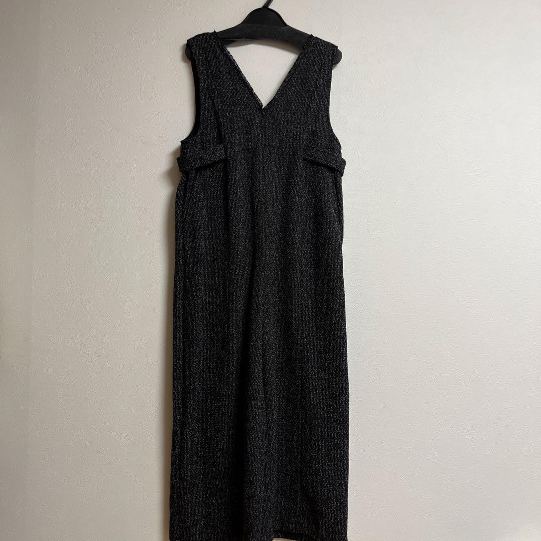 【新品、タグ付き】COHINA サイドベルトツイードオールインワン