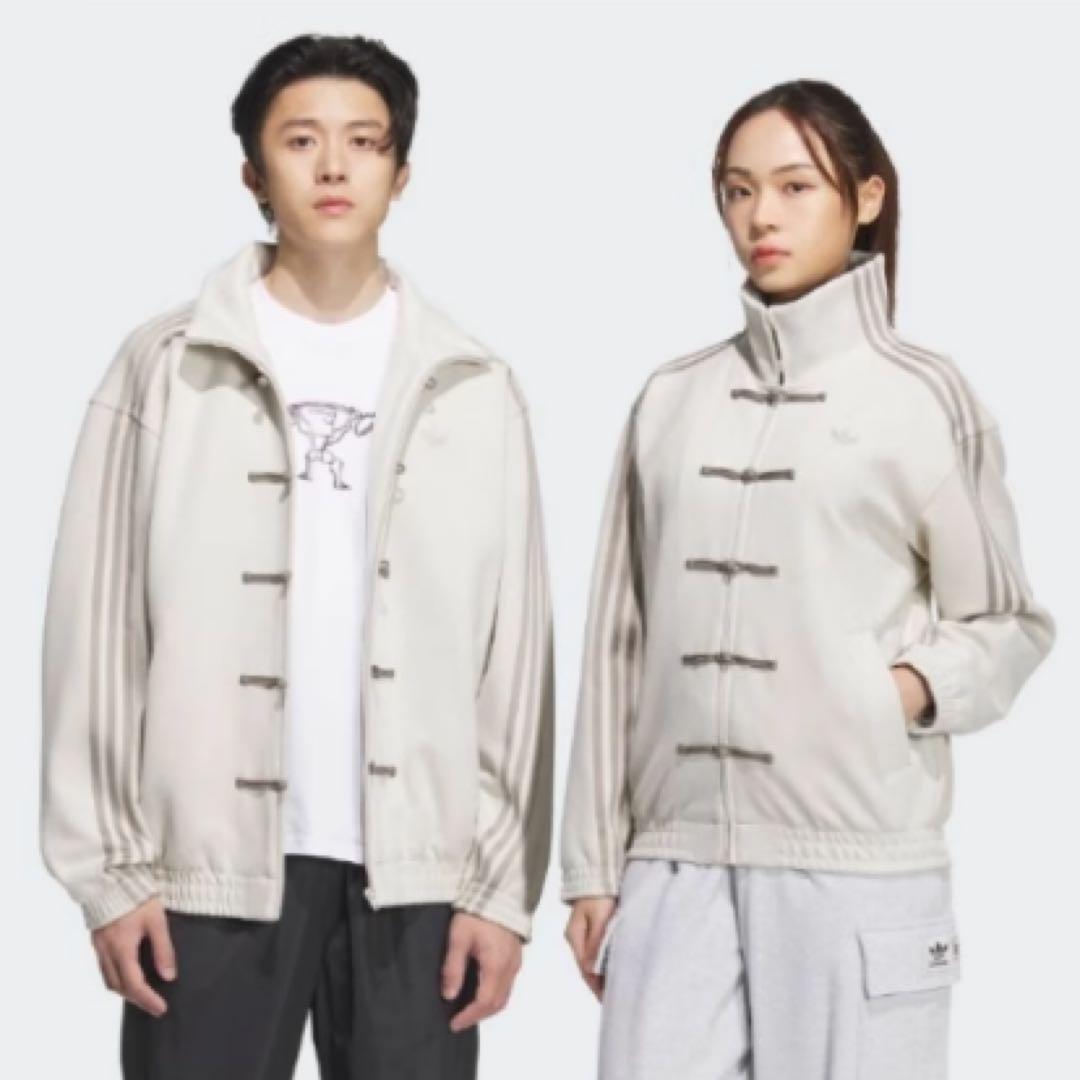 海外限定 アディダス巳年トラック スエード ジャケット クリームホワイト M